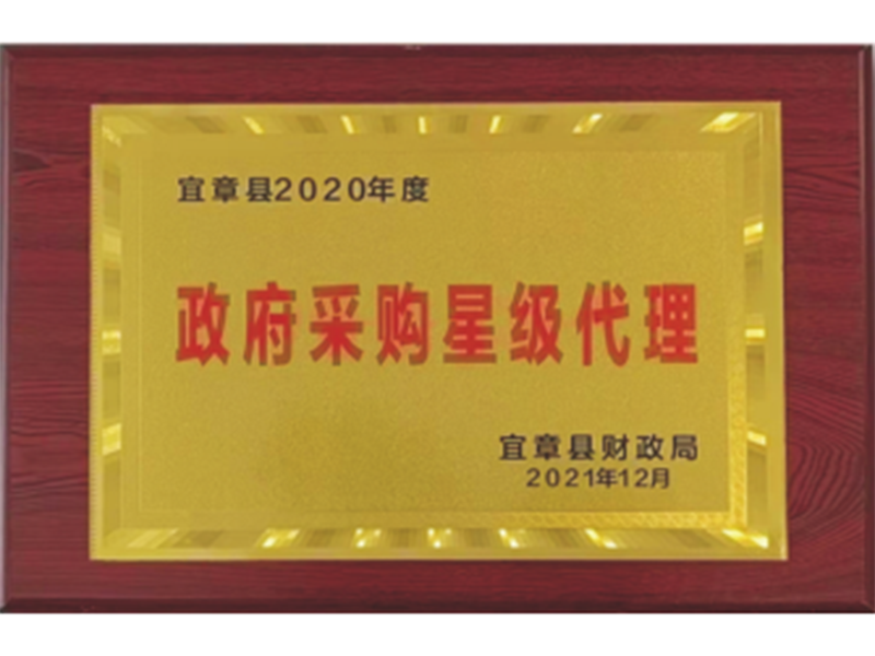 宜章县2020年度政府采购星级代理